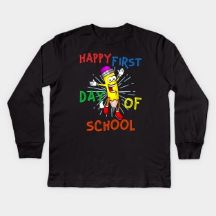 Happy First Day Of School Kids Long Sleeve T-Shirt